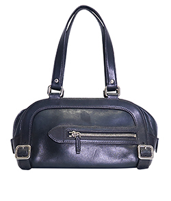 Bowler Bag M, Leather, Black, 129, DB, 2